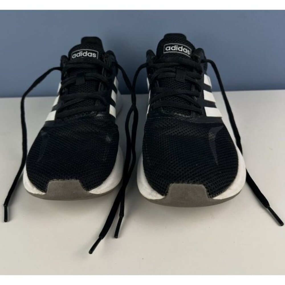 Adidas RunFalcon Women's Running Shoes Black White Size 8 - pre-owned
